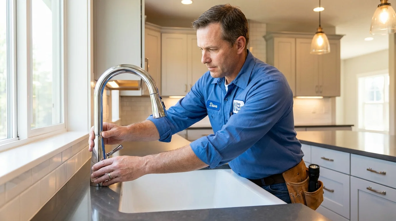 Kitchen faucet installation by Johns Plumbing LLC in Bay Village